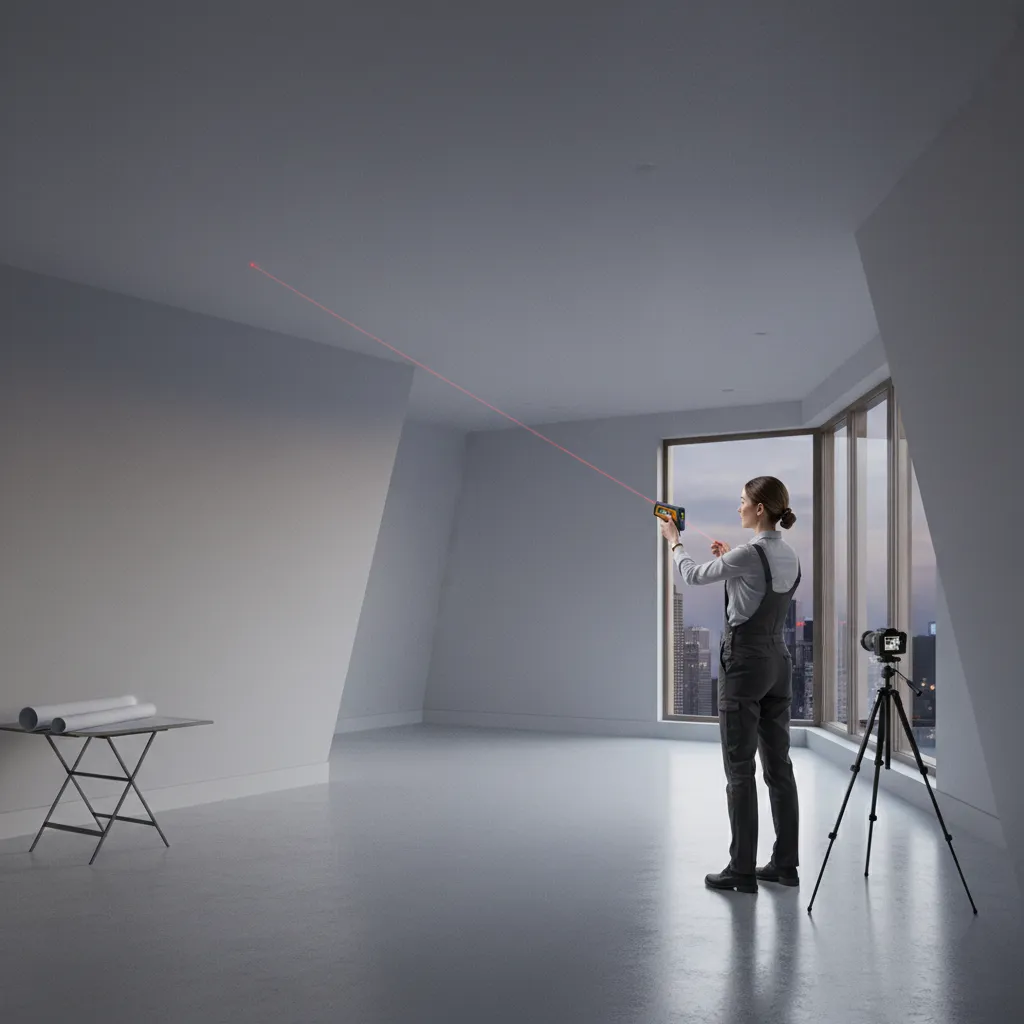 measuring angled walls and corners in an irregular shaped room