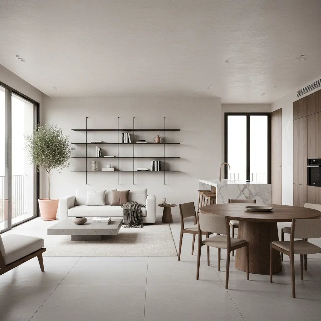 Composición fotográfica de un interior moderno bien iluminado