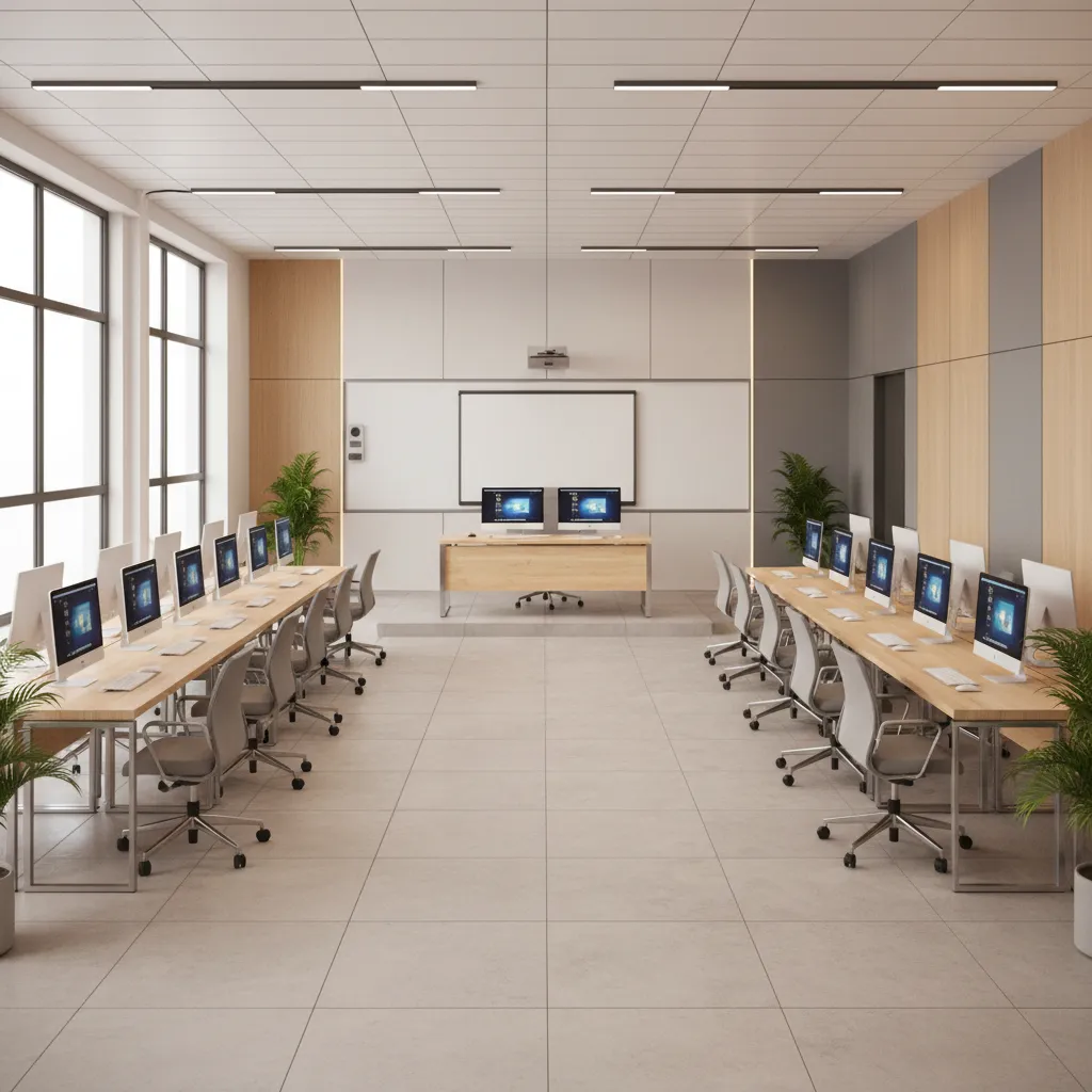 Floor plan computer lab design layout