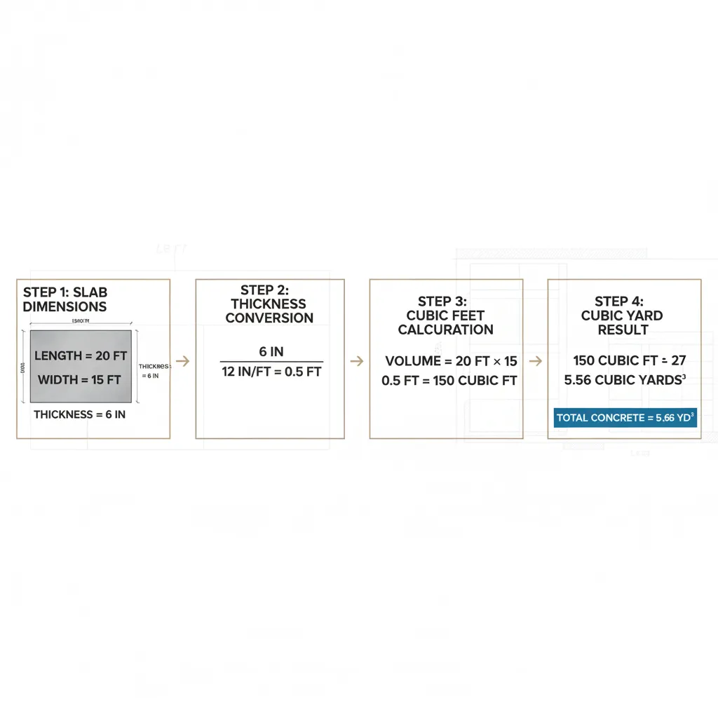 Simple Formula to Recalculate Concrete Volume