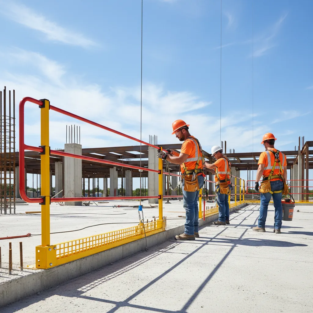 Worker Fall Protection During Elevated Slab Work