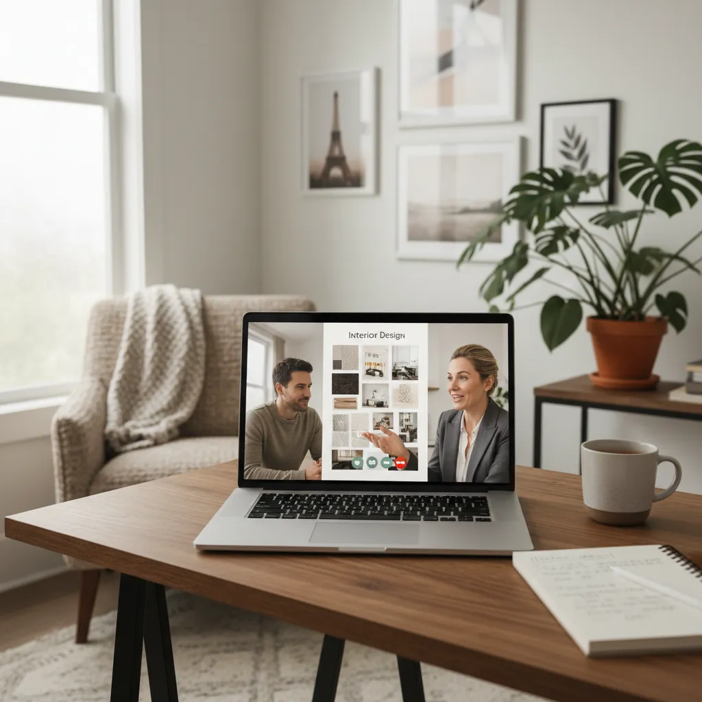 Consulta online entre interiorista y cliente