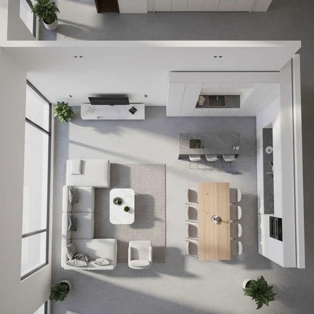 Diseño de interior contemporáneo: planos de planta