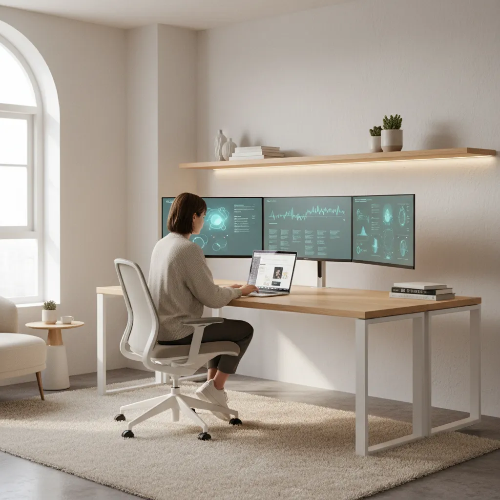 remote worker reviewing digital content on laptop for moderation job