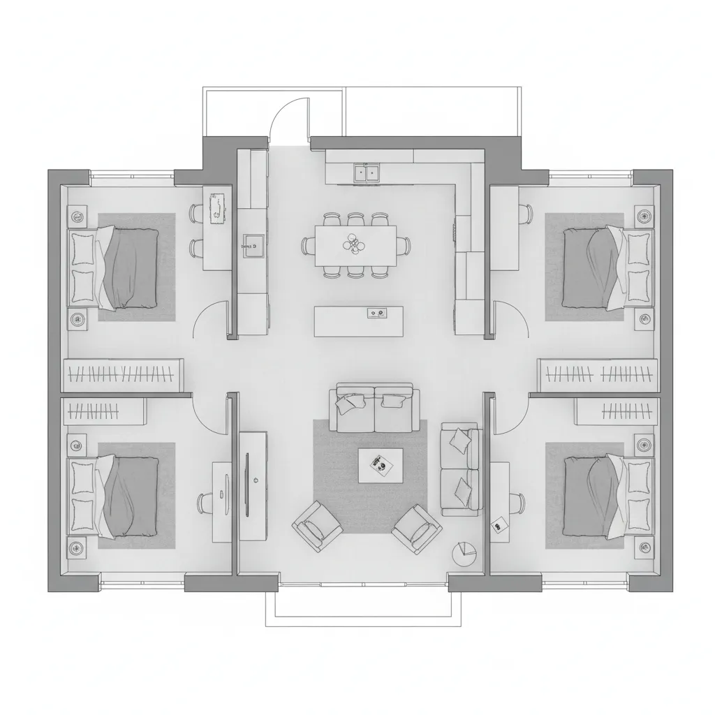 Contoh denah rumah minimalis tiga kamar