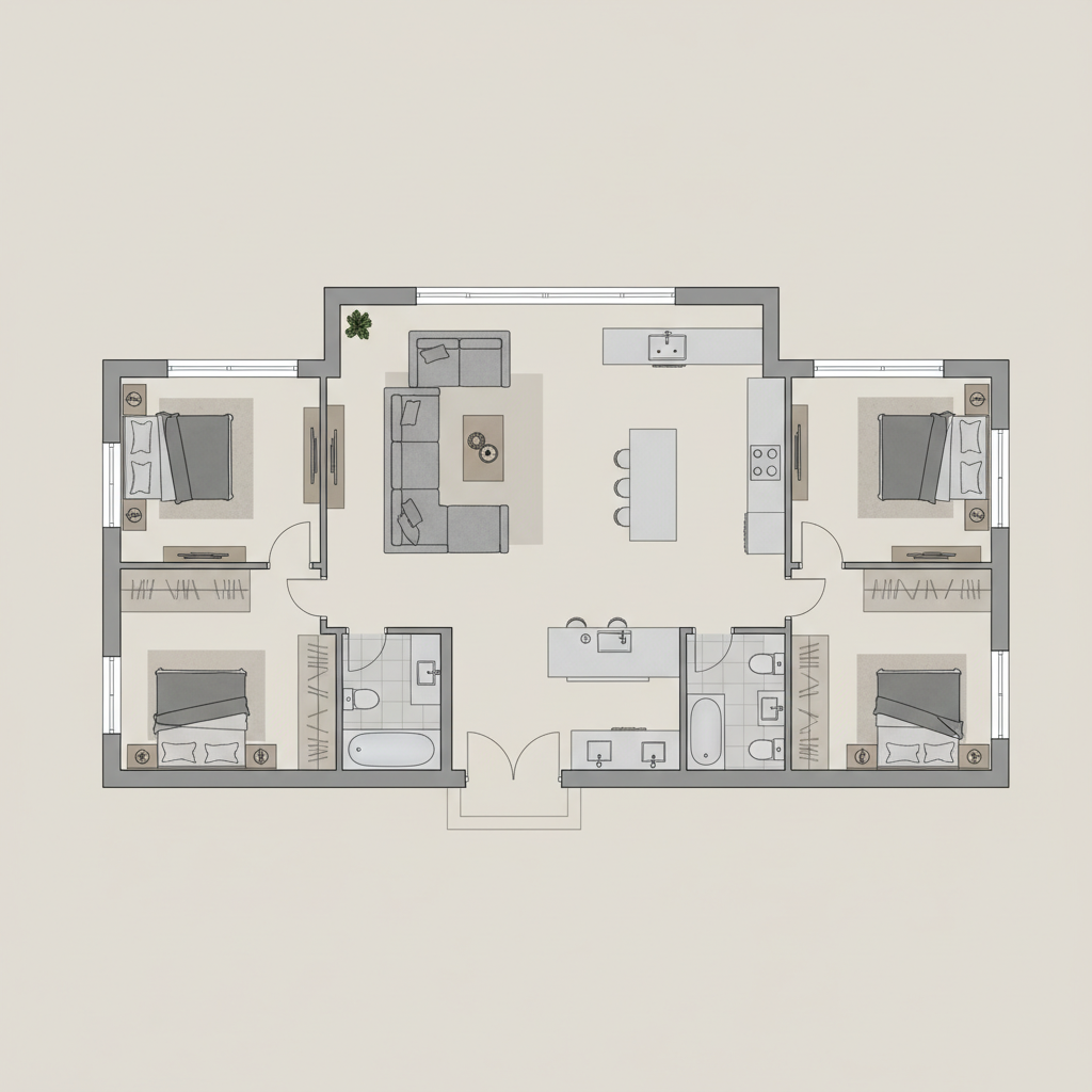 Download Denah Rumah Lengkap + Contoh Layout