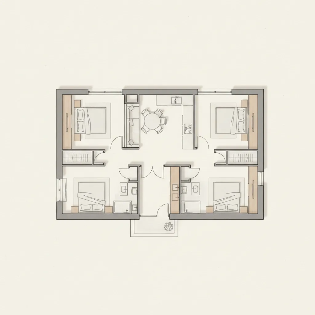 Contoh Denah Rumah Simple yang Fungsional