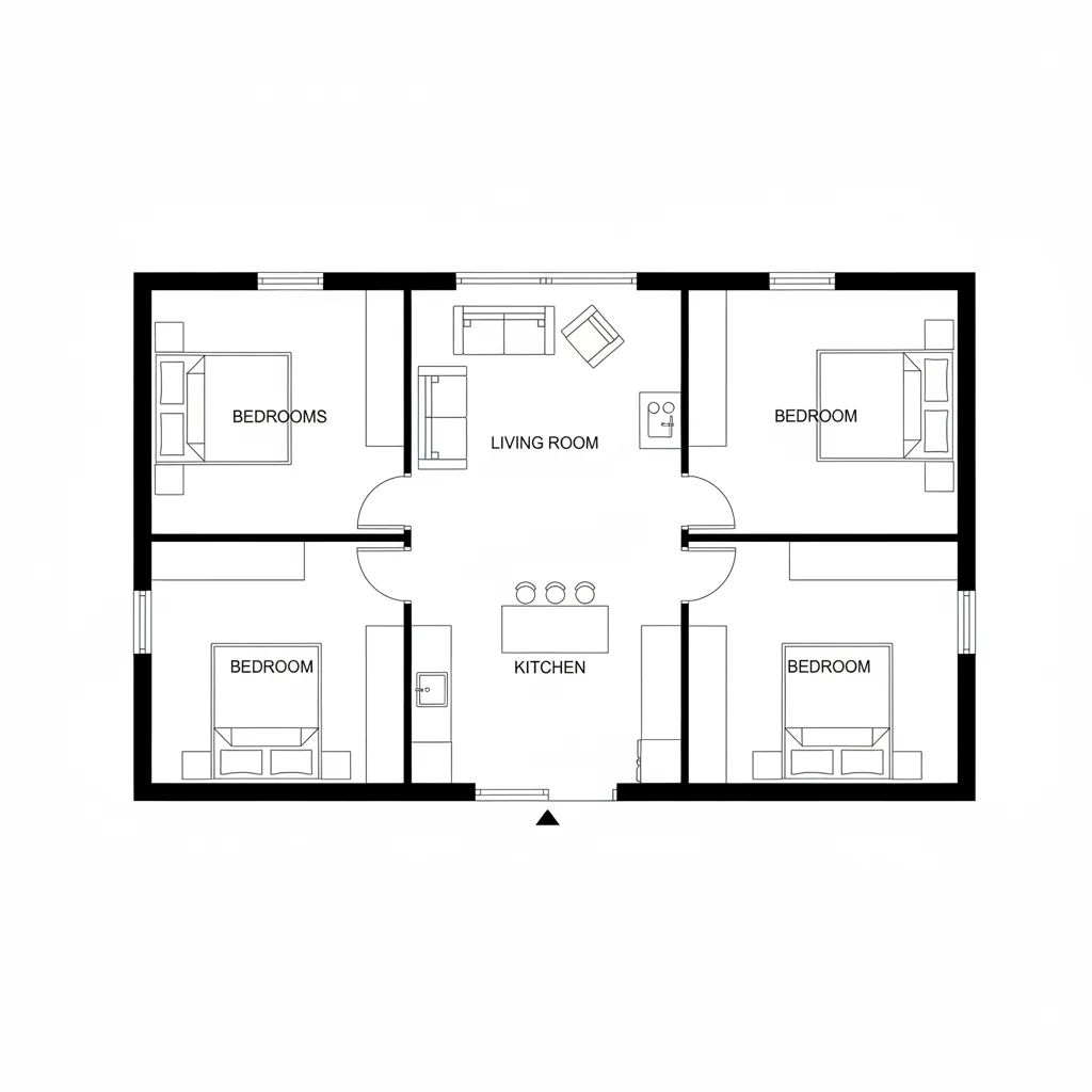 Contoh layout rumah dua muka sederhana