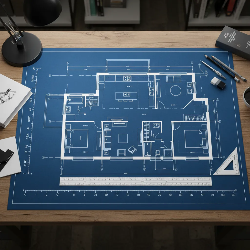 Contoh denah rumah dengan keterangan skala