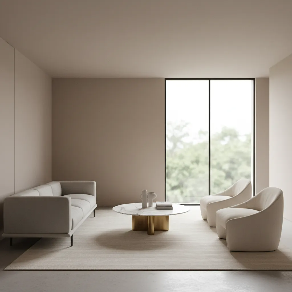 conversation seating layout sofa and two chairs facing each other