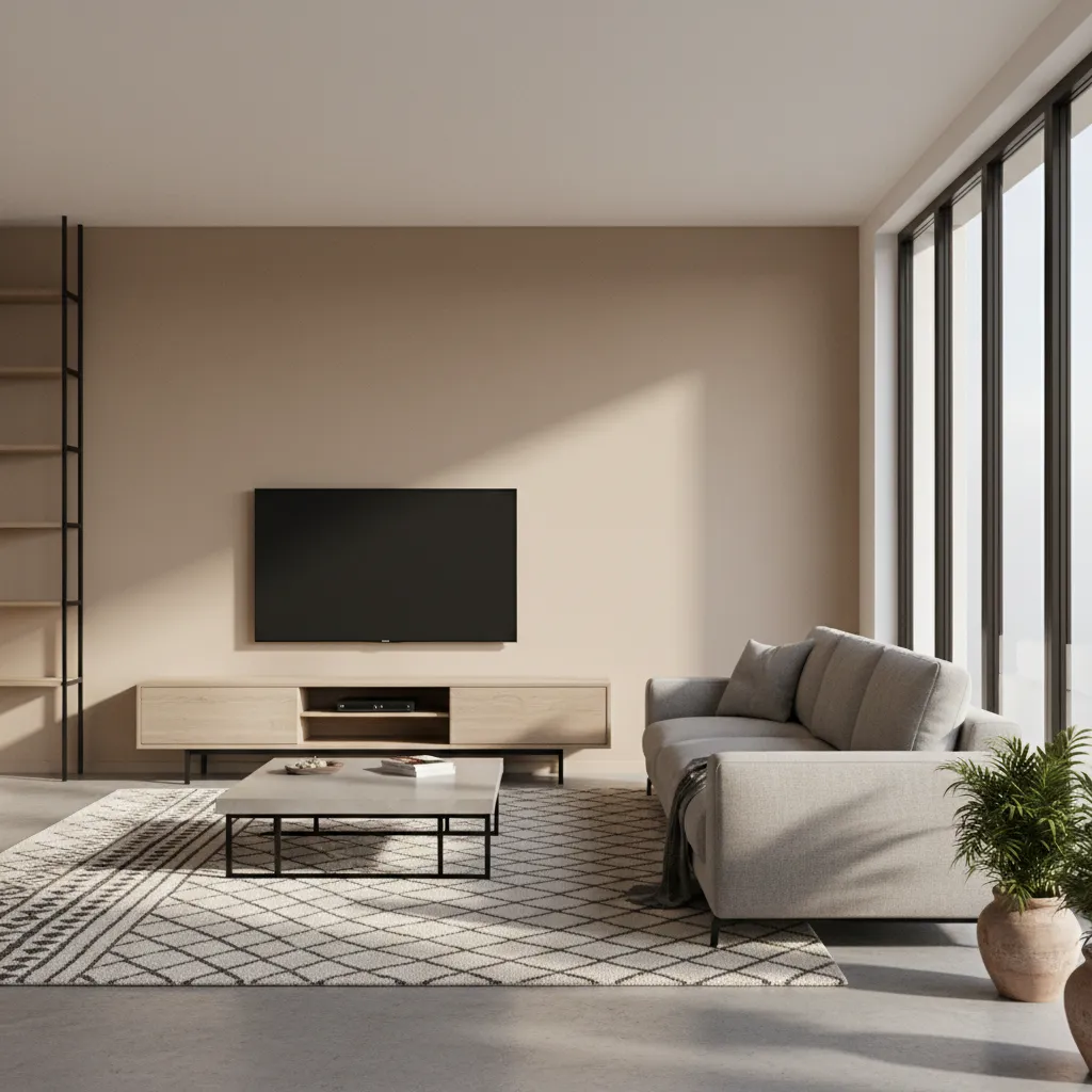 3D preview of a living room generated from a digital floor plan