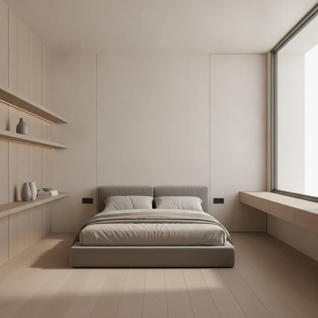 small bedroom layout with furniture positioned for better airflow