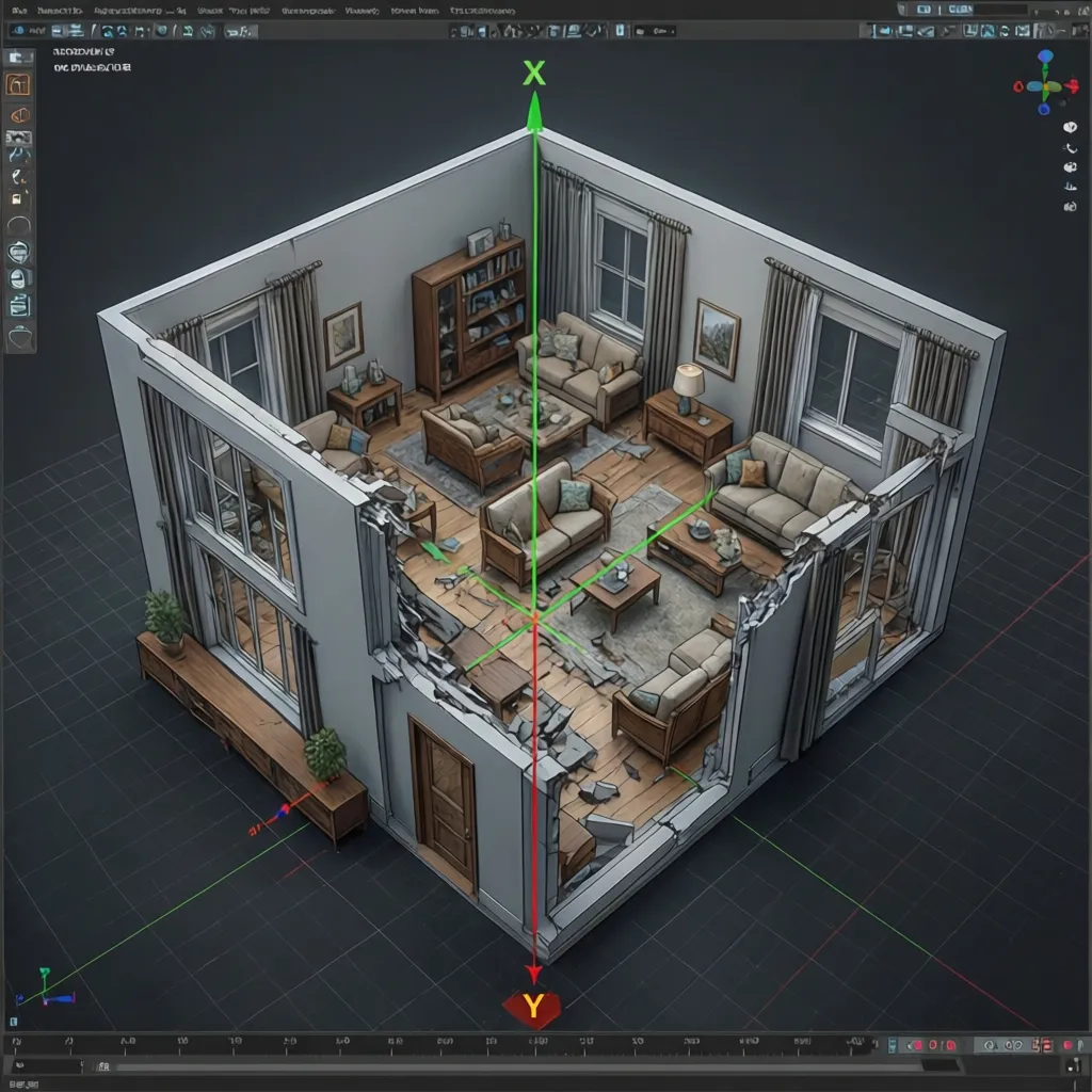 3D model showing axis misalignment after export