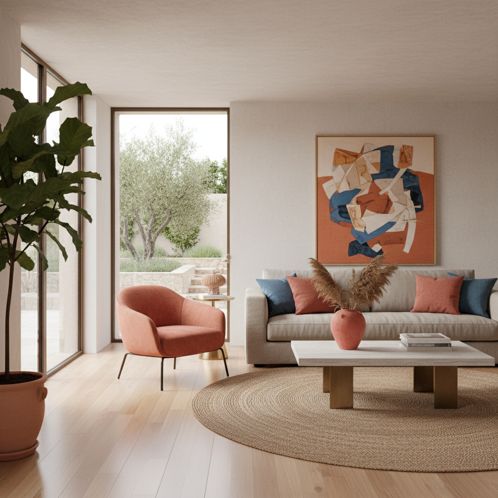 Color coral en diseño de interiores: guía práctica