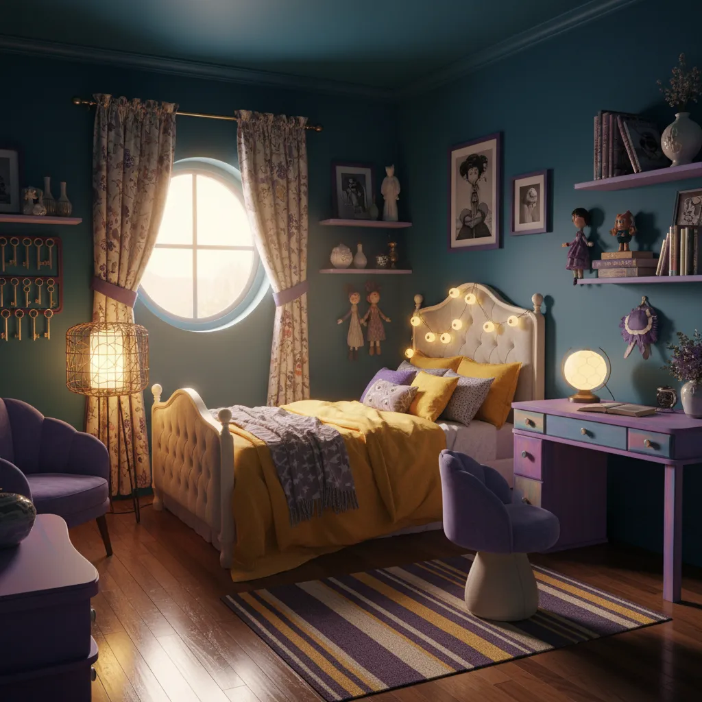 Color Palette Differences: Coraline vs Gothic