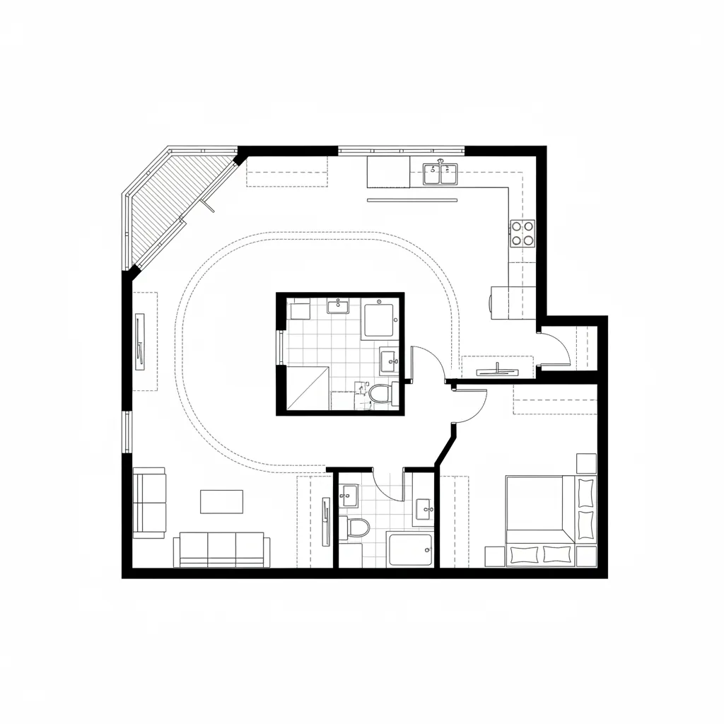 Core Block with Perimeter Loops