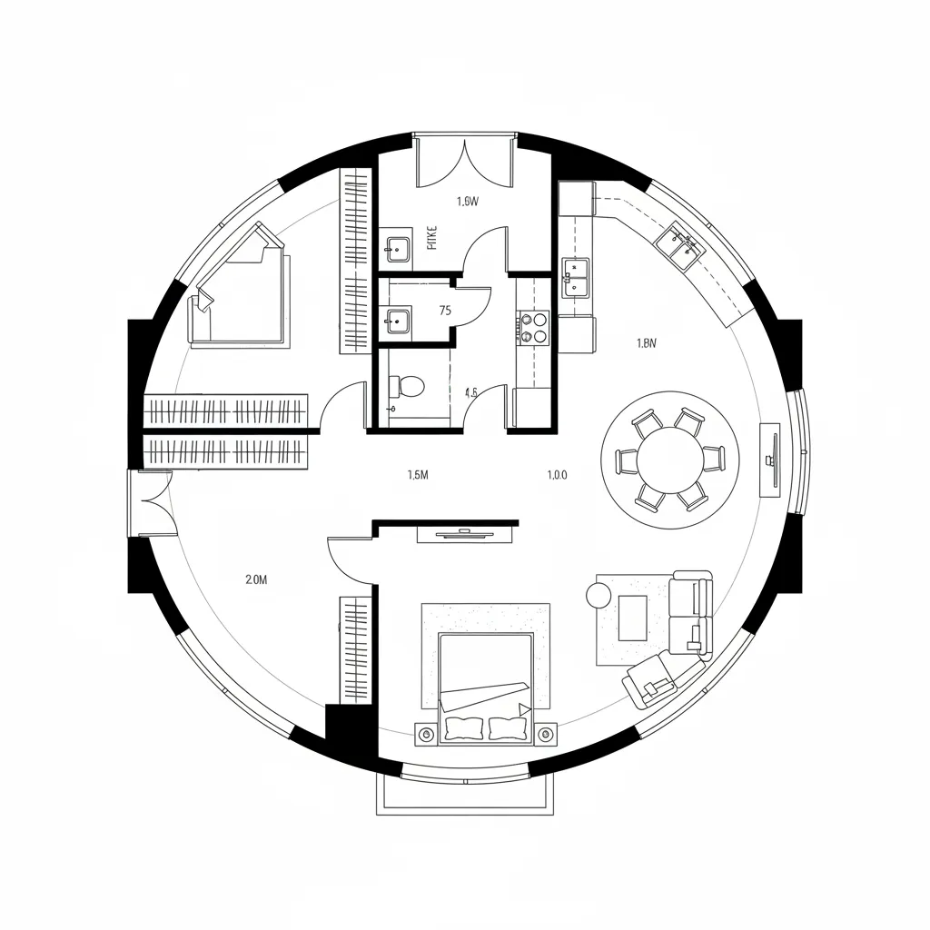 Core-and-Ring One-Bed