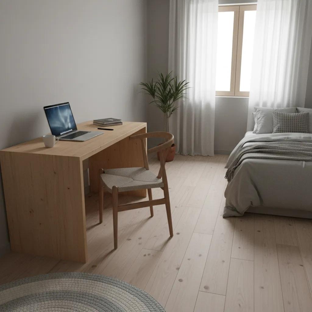 small bedroom corner desk layout maximizing floor space