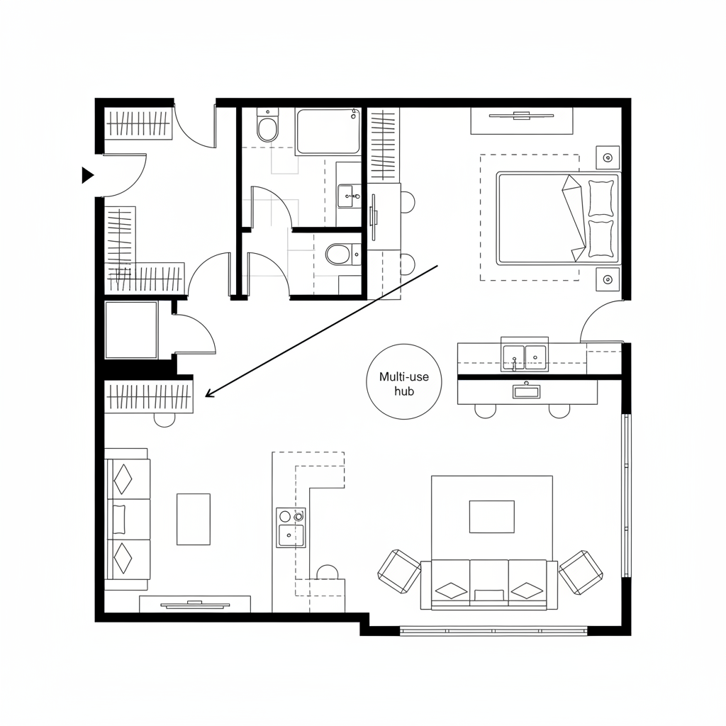Designing the Future in 435 Sq Ft: 1 RK Blueprint