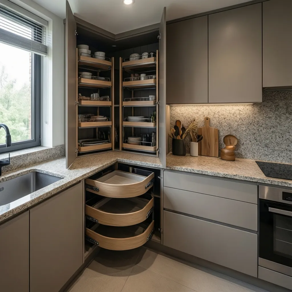 How to Choose the Best Corner Kitchen Storage for Your Layout: A practical designer’s guide to selecting the right corner cabinet solution based on layout, accessibility, and real daily use.