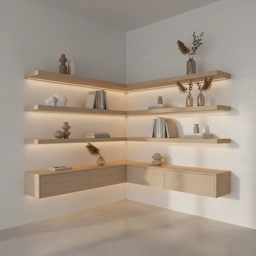 How to Optimize Corner Shelf Light Placement for Maximum Brightness