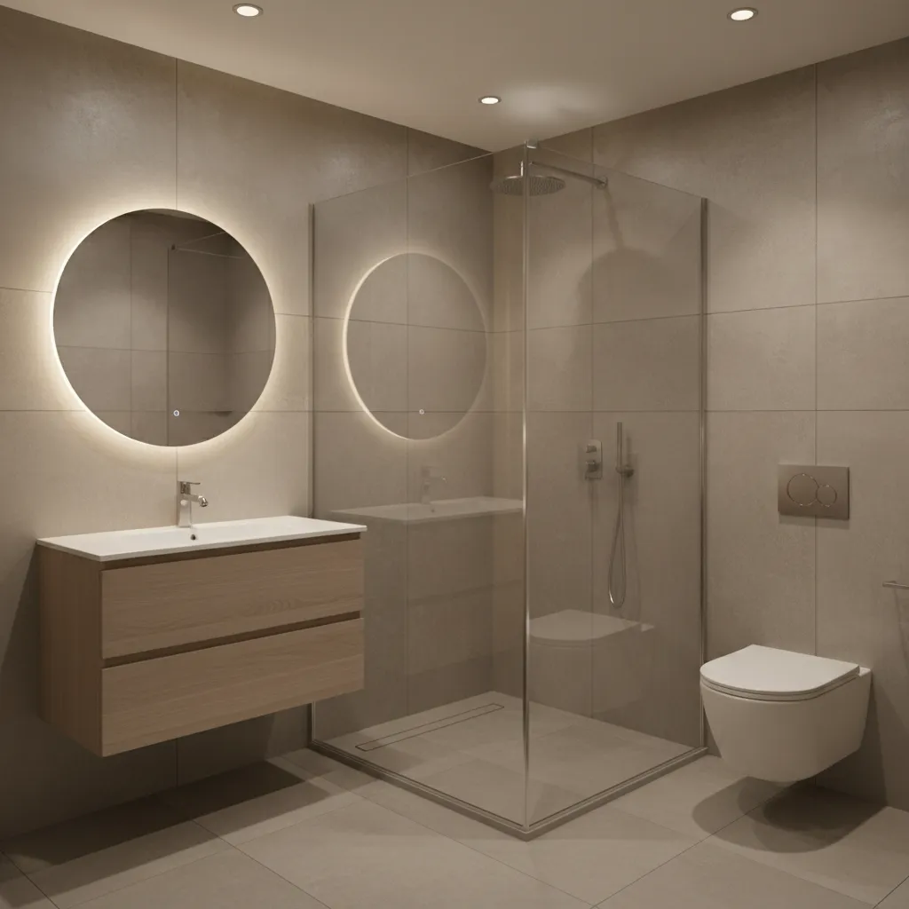 small bathroom corner glass shower layout maximizing space