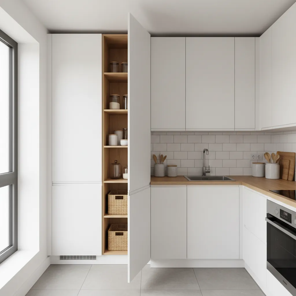 Design Optimization Tips for Corner Tall Cabinets in Small Kitchens