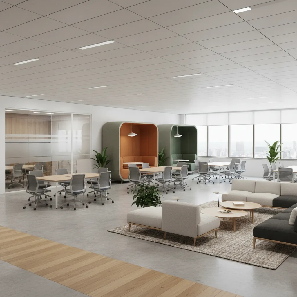 Optimize a Corporate Office Floor Plan for Collaboration and Productivity