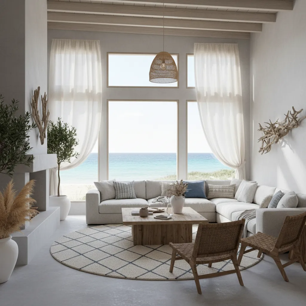 Diseño de cortinas para casa de playa