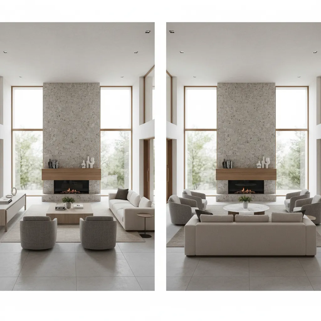 Couch in Front of Fireplace vs Across From Fireplace Which Layout Works Better