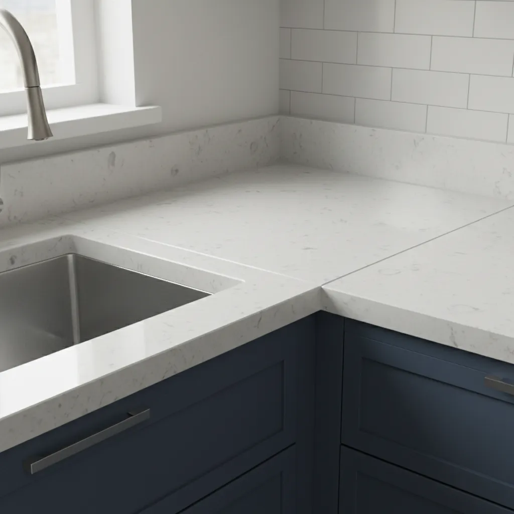 Kitchen countertop seam placement near sink and corner transitions