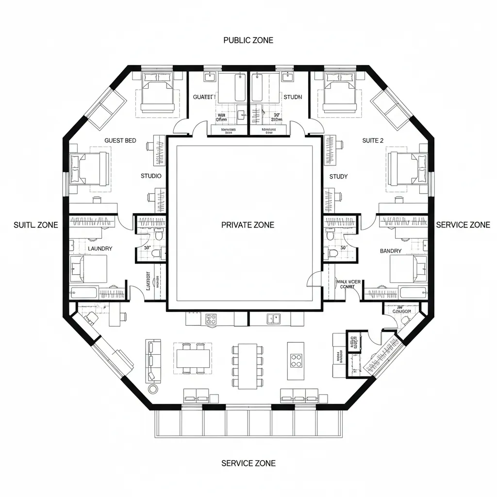 Courtyard Loop with Dual Suites