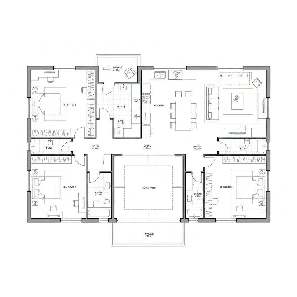 Courtyard Core + Perimeter Suites