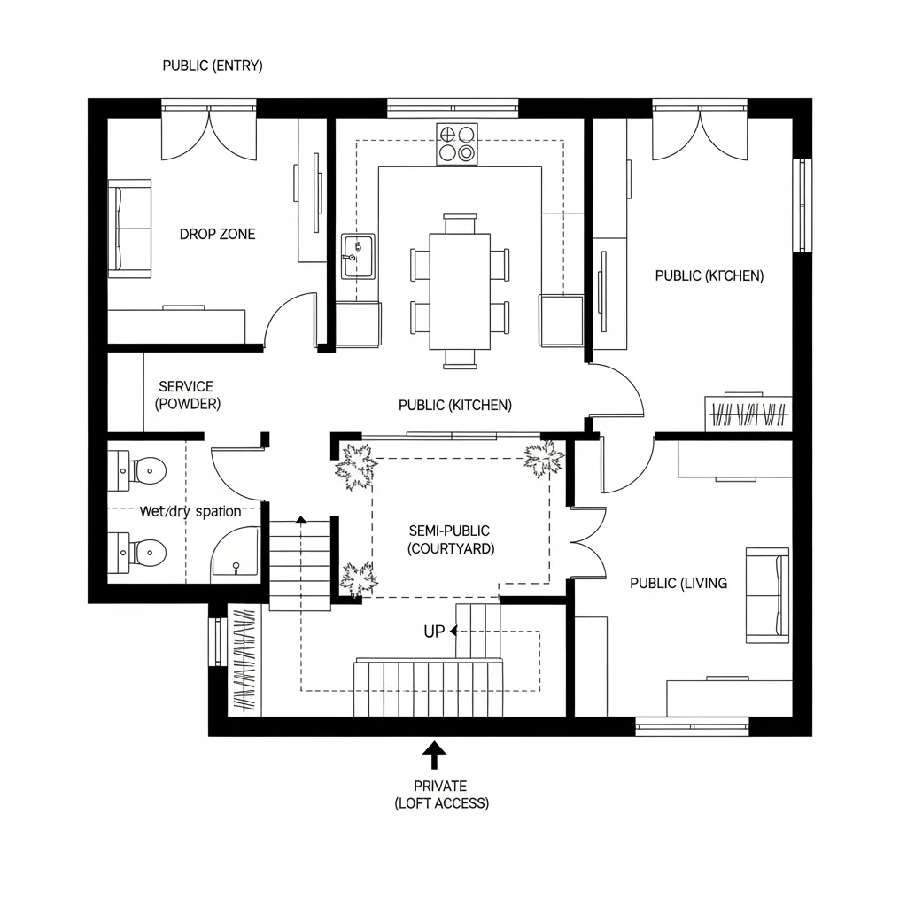 Courtyard Spine Townhome