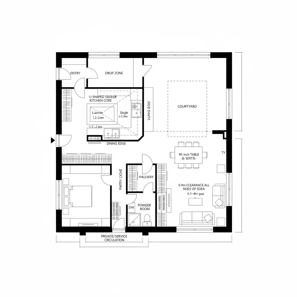 Courtyard Spine + U-Core