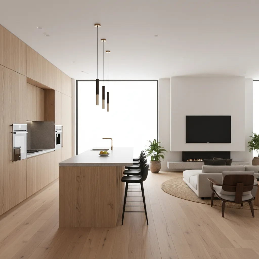 Plantas de casas com ilha na cozinha: ideias e layouts