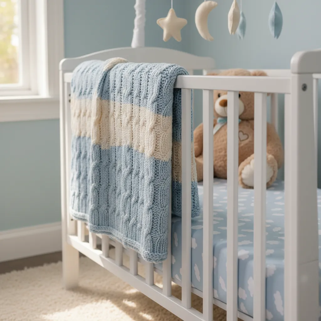 cozy crib styling for baby boy welcome decoration