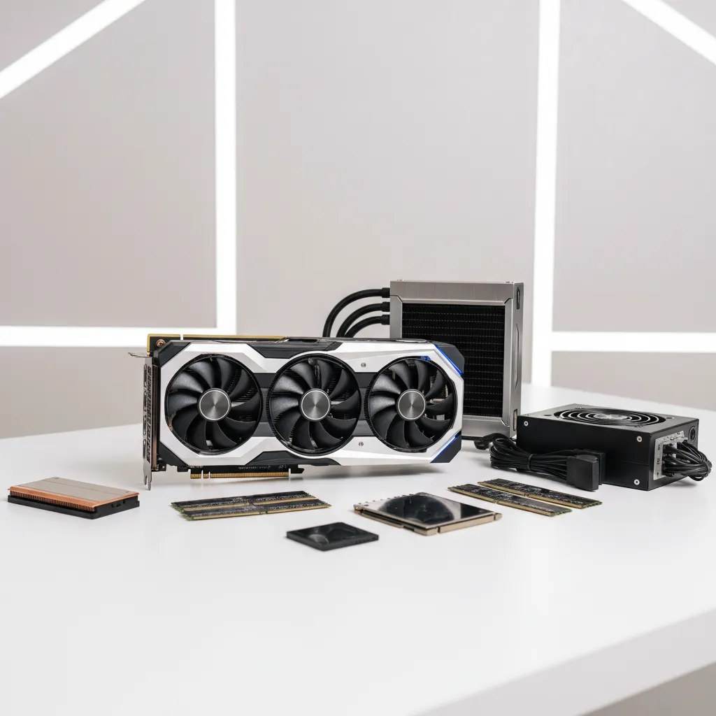 High performance CPU and GPU components used in a 3D rendering workstation