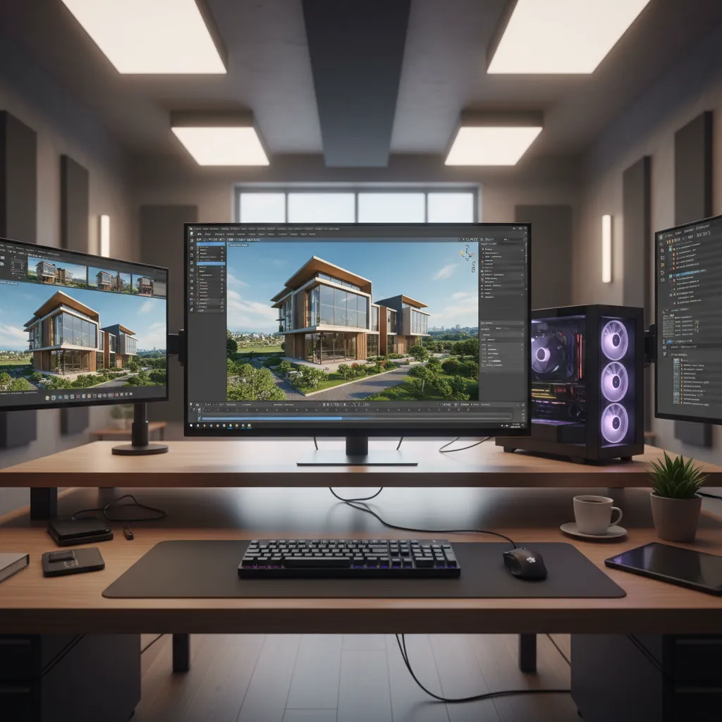 Blender CPU rendering workflow on mid-range desktop processor