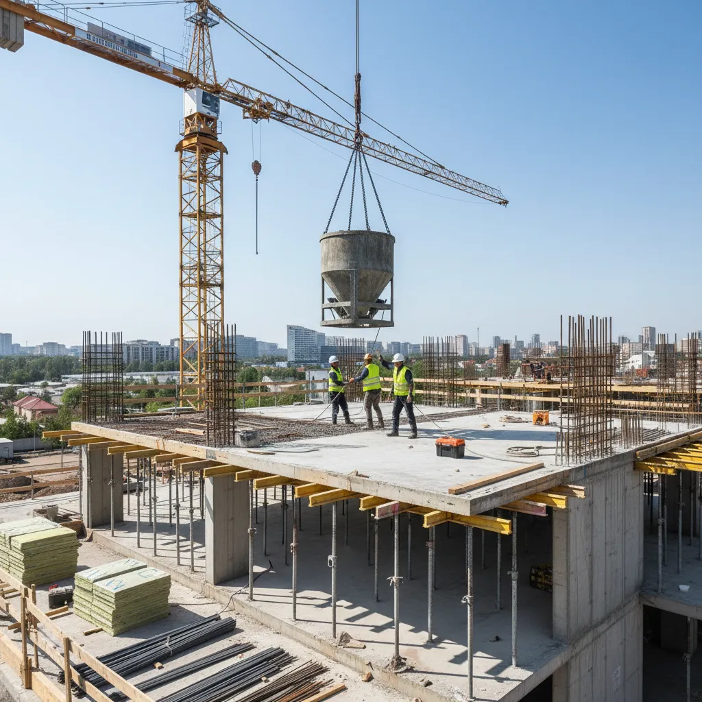 Using Crane Buckets or Hoists for Concrete Placement