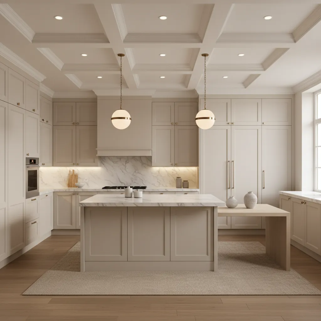 Best Lighting Setup to Enhance Cream Kitchen Cabinets