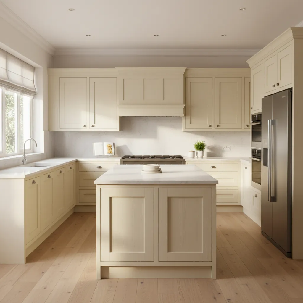 How Lighting Changes Cream Kitchen Cabinet Colors