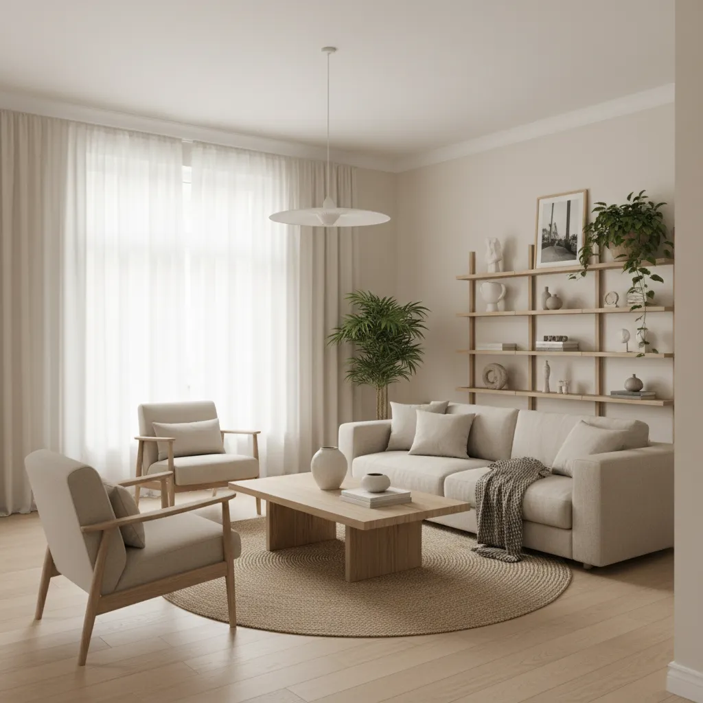How to Optimize Curtains for Lighting and Room Size with Cream Walls