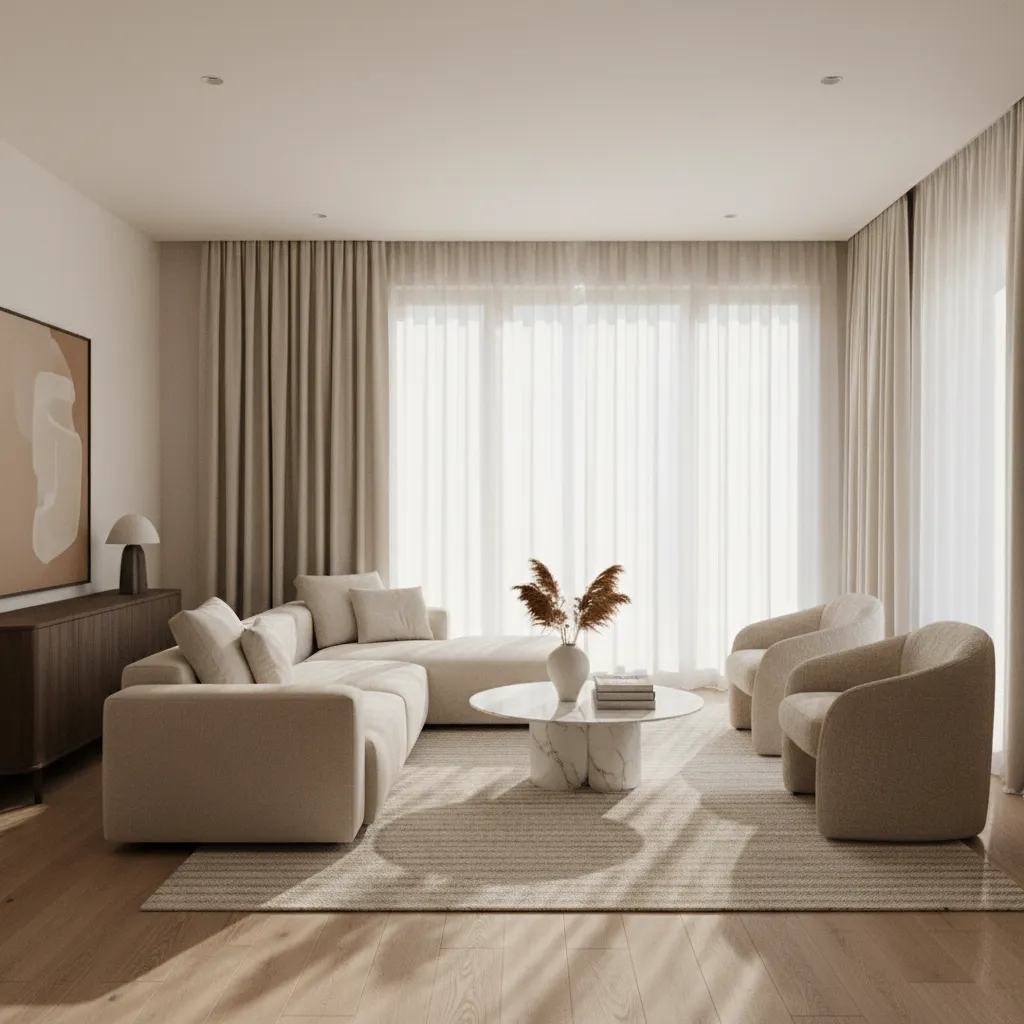 Interior Designer Strategies for Styling Rooms with Cream Walls and Curtains