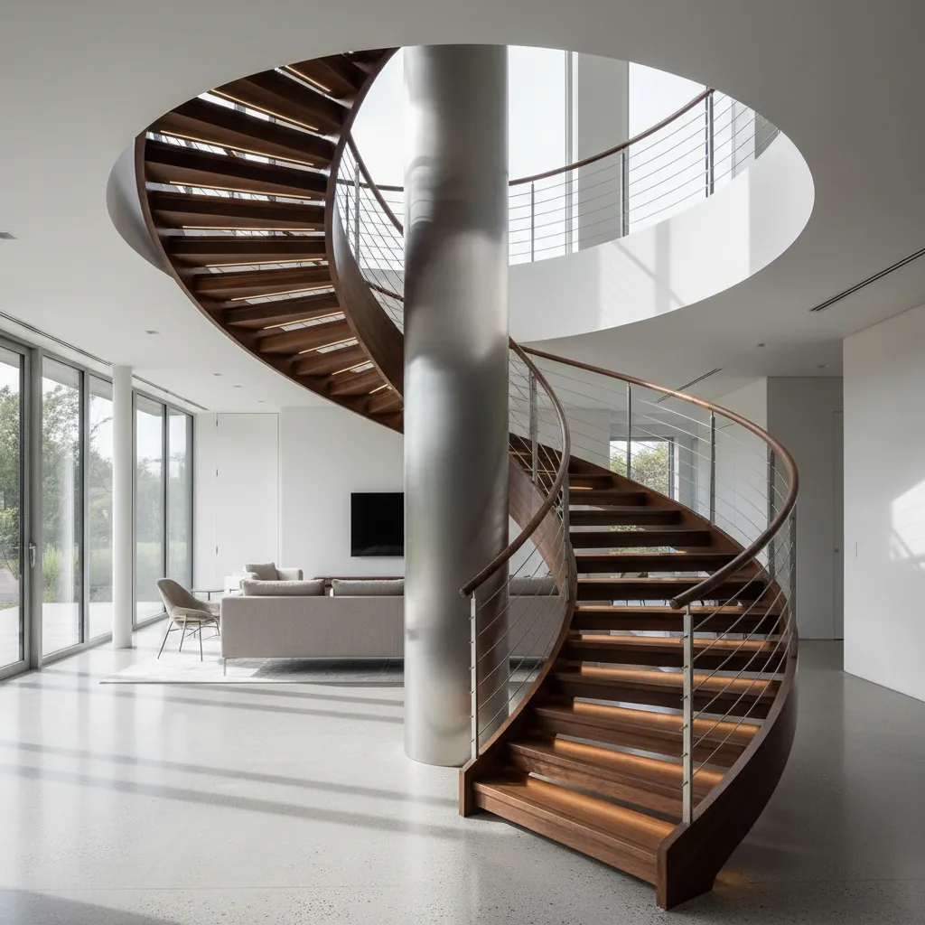 Detalle arquitectónico creativo en una vivienda contemporánea