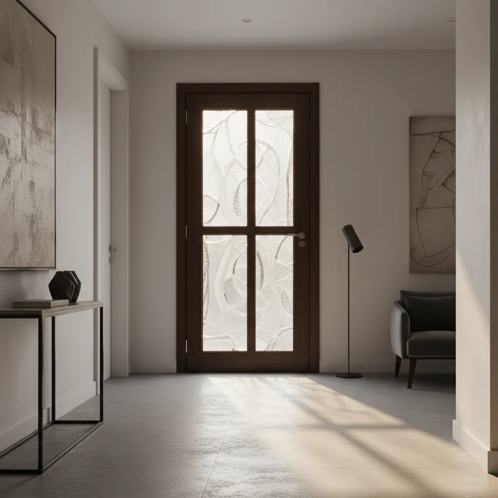 Cristales decorados para puertas de interior que transforman espacios