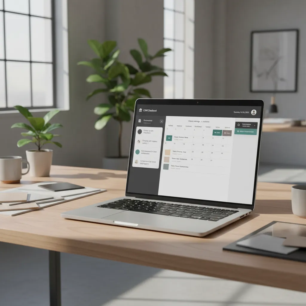 crm dashboard showing automated birthday reminders for design clients