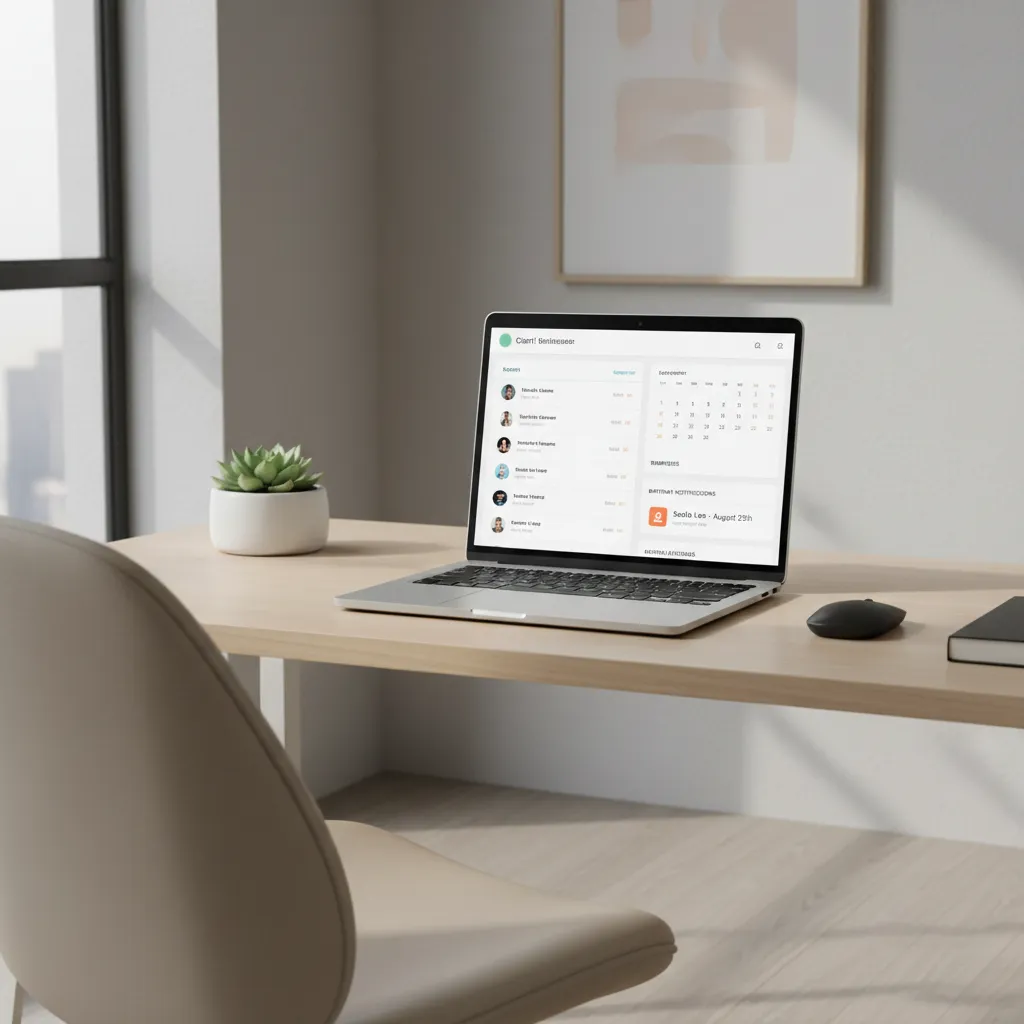 crm dashboard displaying client information and birthday reminders