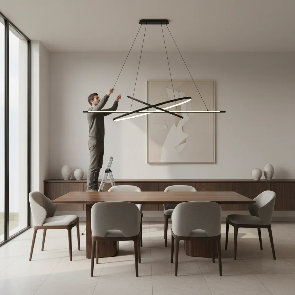 How to Fix a Crooked or Misaligned Hanging Dining Light