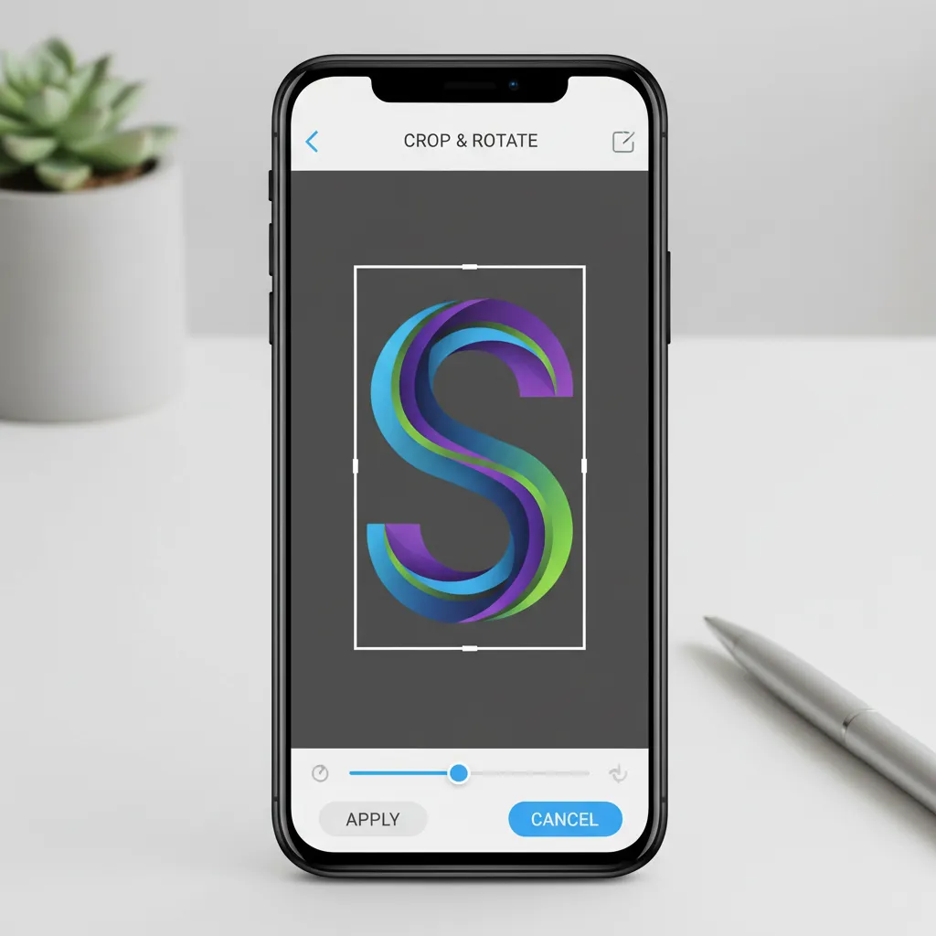 demonstration of cropping wallpaper to fit smartphone screen ratio